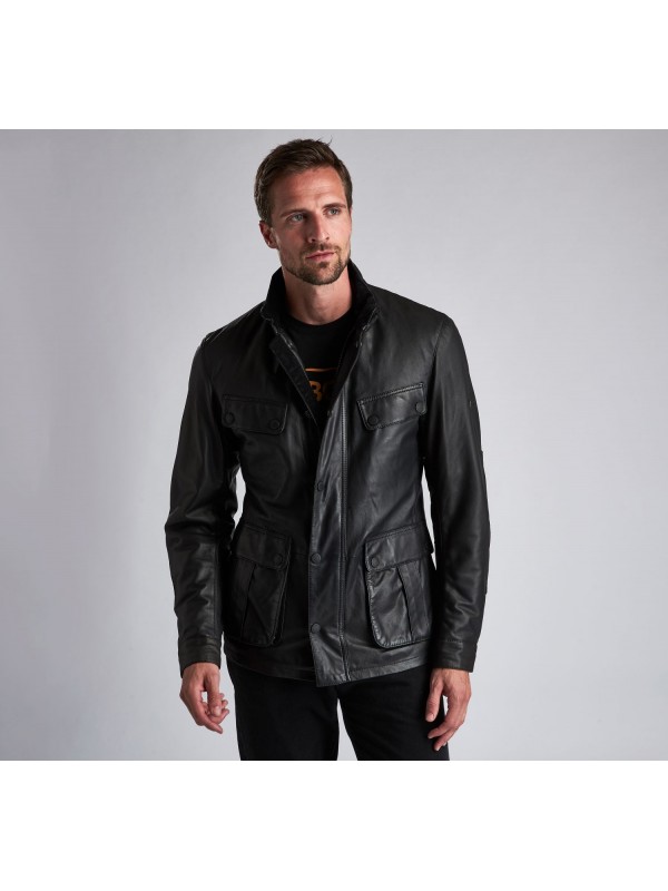 barbour leather jacket
