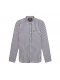 Lyle & Scott Men's Blue & White Gingham Long Sleeve Shirt - LW1114VOG