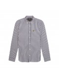 Lyle & Scott Men's Blue & White Gingham Long Sleeve Shirt - LW1114VOG