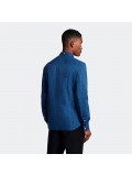 Lyle & Scott Men's Jet Black & Bright Blue Gingham Long Sleeve Shirt - LW1114VOG