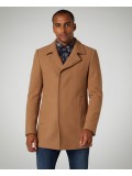 Remus Uomo Tapered fit, Wool-Rich Overcoat In Camel - 90077_56