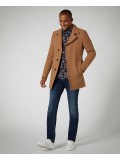 Remus Uomo Tapered fit, Wool-Rich Overcoat In Camel - 90077_56