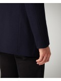 Remus Uomo Tapered fit, Wool-Rich Overcoat In Navy Blue - 90077_78