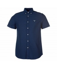 Barbour Oxford 3 Short Sleeved Shirt In Navy Blue - MSH4481NY91