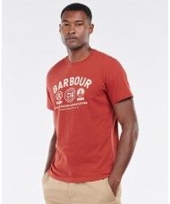 Barbour Keelson Crew Neck Logo Tee In Red - MTS0959RE12