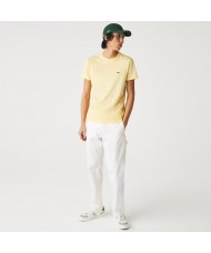 Lacoste Men's Crew Neck Pima Cotton Jersey T-shirt In Yellow - TH6709 00 6XP