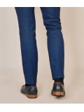 Marc Darcy Jerry Slim Fit Check Trousers In Blue