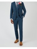 Marc Darcy "Dion" Blue Tweed Check Single Breasted Blazer