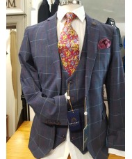 Marc Darcy "Drake" Navy Check blazer