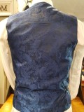 Marc Darcy "Drake" Navy Check Single Breasted Waistcoat