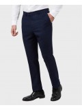 Marc Darcy 'Edinson' - Navy & Wine Check Trousers