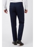 Marc Darcy 'Edinson' - Navy & Wine Check Trousers