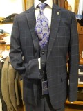 Marc Darcy "Edinson" Navy & Sky Blue Check Blazer