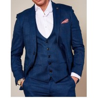 Marc Darcy "Jerry" Blue Check Single Breasted Blazer