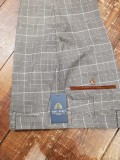 Marc Darcy "Ray" Slim Fit Prince of Wales Check Trousers In Tan