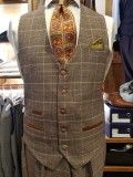 Marc Darcy Single Breasted Ray Waistcoat In Tan