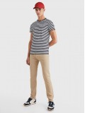 Tommy Hilfiger Stretch Organic Cotton Slim Fit T-Shirt - Navy & White Stripe - MW0MW10800