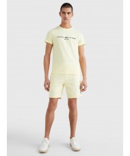 Tommy Hilfiger Organic Cotton Logo T-Shirt In Lemon Twist - Style MW0MW11797