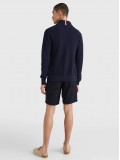 Tommy Hilfiger 1985 Essential TH Flex Zip-Thru Cardigan In Navy Blue - MW0MW22747