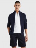 Tommy Hilfiger 1985 Essential TH Flex Zip-Thru Cardigan In Navy Blue - MW0MW22747