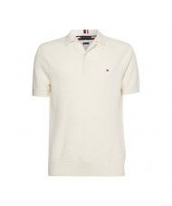 Tommy Hilfiger Pique Structure Polo In Ivory - MW0MW22869