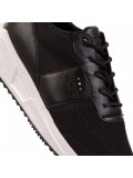 Belvotti  Amarildo Mesh Black Trainers With White Sole