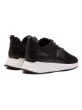 Belvotti  Amarildo Mesh Black Trainers With White Sole