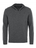 Barbour Lambswool Half Zip Jumper In Charcoal - MKN0339CH51