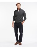 Barbour Lambswool Half Zip Jumper In Charcoal - MKN0339CH51