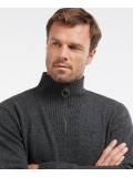 Barbour Lambswool Half Zip Jumper In Charcoal - MKN0339CH51