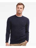 Barbour Essential Lambswool Crew Neck Sweater In Navy - MKN0345NY71