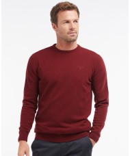 Barbour Essential Lambswool Crew Neck Sweater In Ruby - MKN0345RE53