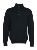 Barbour Patch Half Zip Lambswool Sweater In Black - MKN0585BK31