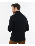 Barbour Patch Half Zip Lambswool Sweater In Black - MKN0585BK31
