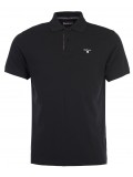 Barbour Tartan Pique Polo Shirt In Black - MML0012BK31