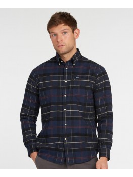 Barbour Men's Lutsleigh Check Tailored Fit Shirt In Navy Marl - MSH4989NY91