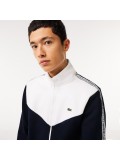 Lacoste Men’s Classic Fit Colourblock Zipped Jogger Sweatshirt In Navy & White - SH5808-00