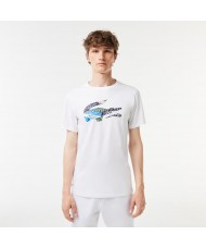 Lacoste Men's Cotton Jersey Sport T-shirt In White - TH1801-00-001