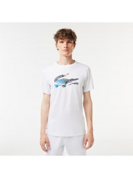 Lacoste Men's Cotton Jersey Sport T-shirt In White - TH1801-00-001