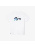 Lacoste Men's Cotton Jersey Sport T-shirt In White - TH1801-00-001