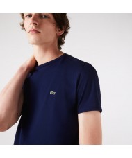 Lacoste Men's Crew Neck Pima Cotton Jersey T-shirt In Navy Blue - TH6709 00 166