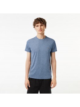 Lacoste Men's Crew Neck Pima Cotton Jersey T-shirt In Blue Marl - TH6709 00 1GF