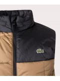 Lacoste Men’s Colour Block Padded Gilet in Black & Gold - BH1585 00 QIN