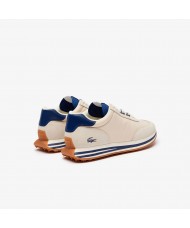 Lacoste Mens L-Spin Textile Trainers In White & Navy