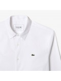 Lacoste Men's Slim Fit Long Sleeve Poplin Shirt In White - CH5620 00 001
