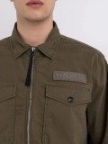 Replay Satin Overshirt with zipper In Dark Olive M4113 .000.84749