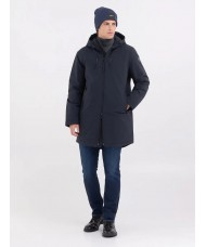 Replay Long Jacket In Navy Blue With Full Length Zip  M8350 .000.84726