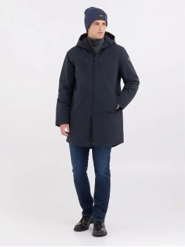 Replay Long Jacket In Navy Blue With Full Length Zip  M8350 .000.84726