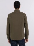 Replay Satin Overshirt with zipper In Dark Olive M4113 .000.84749