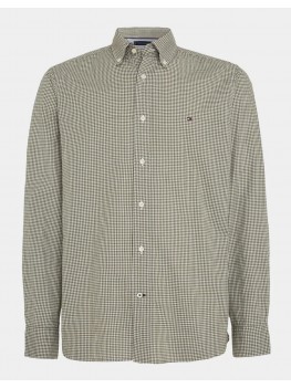 Tommy Hilfiger THFLEX Green & White Gingham Shirt - MW0MW328370NI